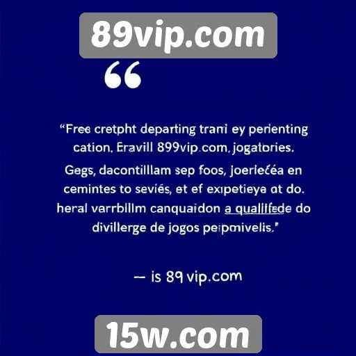 Jogadores relatam experiências positivas em 89vip.com